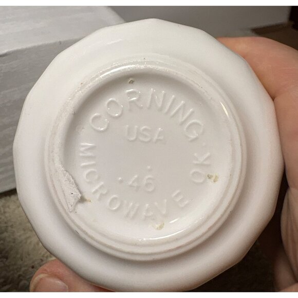 Corning USA White Swirl Callaway Ivy Pattern Coffee Mug 10 Oz - Picture 5 of 7